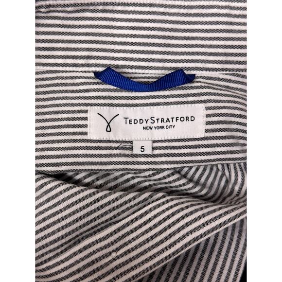 Teddy Stratford Shirt 5 / XXL Mens Cotton Oxford Striped Long Sleeve - Picture 7 of 8